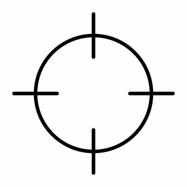 İllüstrasyon izole beyaz arka plan üzerinde siyah bir hedef