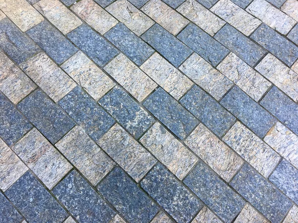 Povrch Chodníku Rustikálním Šedé Béžové Kameny — Stock fotografie