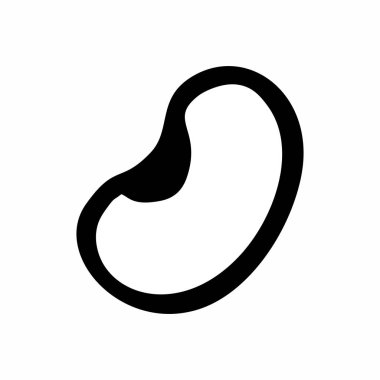 Fasulye taneli FreeHand Illustration. Beyaz arka plan üzerinde siyah özetliyor.