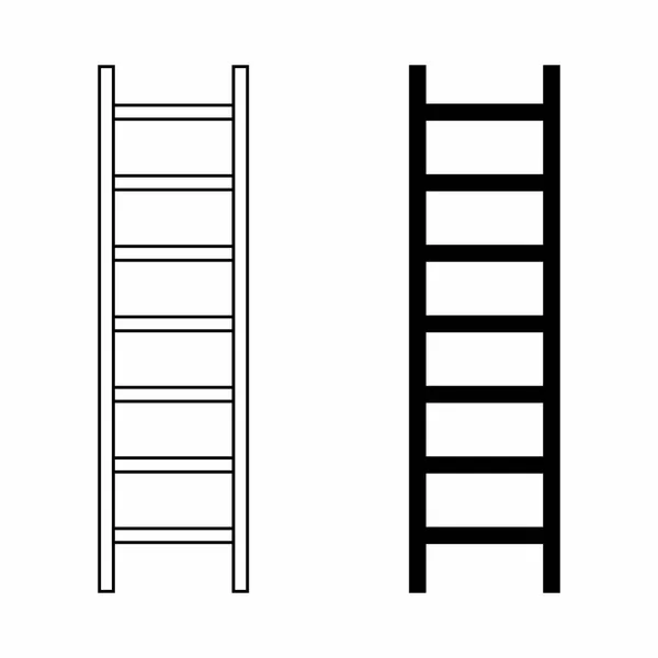 Ilustración Blanco Negro Escaleras Aisladas —  Fotos de Stock