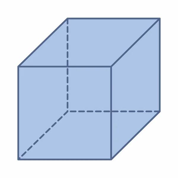 Illustration Cube Isolé Sur Fond Blanc — Image vectorielle