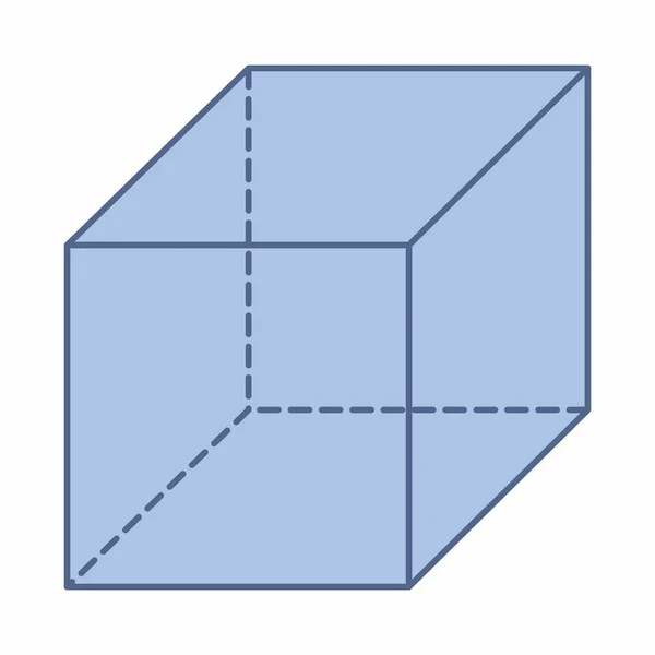 Ilustración Cubo Aislado Sobre Fondo Blanco — Archivo Imágenes Vectoriales