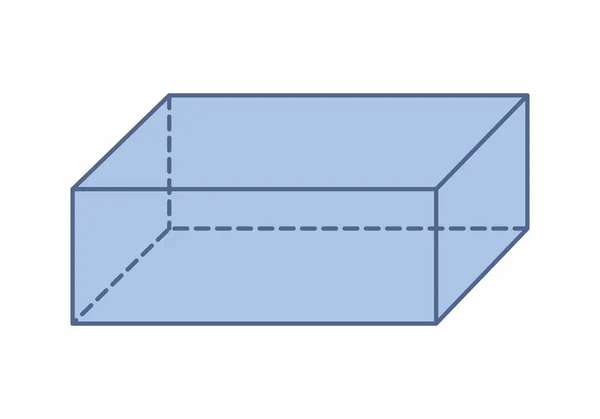 白色背景上的孤立矩形棱镜插图 — 图库矢量图片
