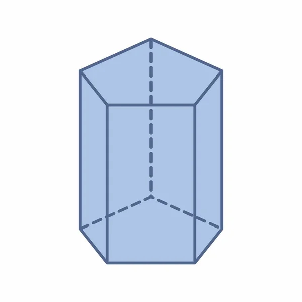 Ilustración Prisma Pentagonal Aislado Sobre Fondo Blanco — Archivo Imágenes Vectoriales