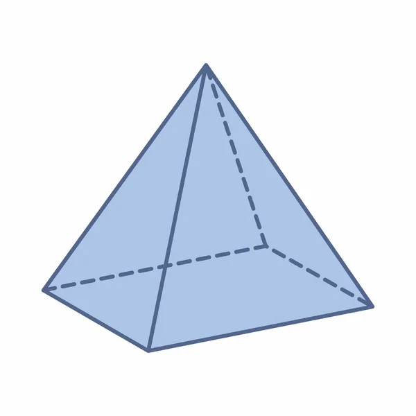 Die Darstellung Einer Isolierten Pyramide Auf Weißem Hintergrund — Stockvektor