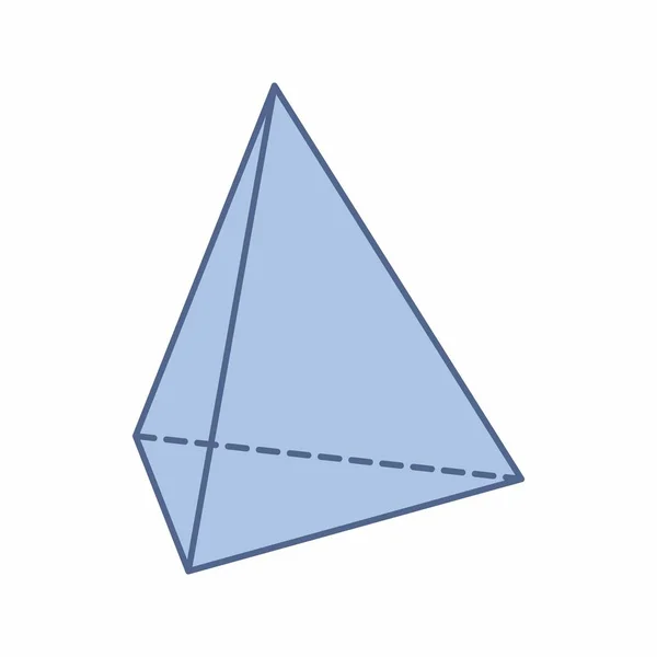 Ilustração Uma Pirâmide Triangular Isolada Sobre Fundo Branco —  Vetores de Stock