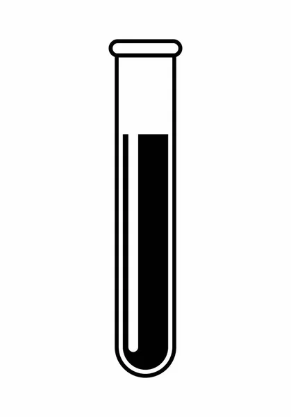 Чорно Біла Ілюстрація Лабораторної Колби — стоковий вектор