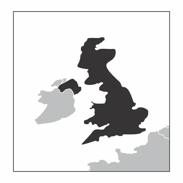 Royaume-Uni silhouette sombre — Image vectorielle