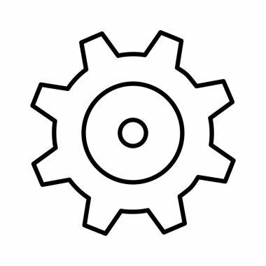 İllüstrasyon izole bir vites beyaz arka plan üzerinde