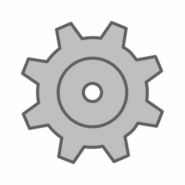 İllüstrasyon izole bir vites beyaz arka plan üzerinde