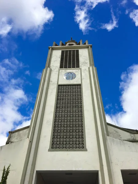 Fachada Simples Igreja Nossa Senhora Graca Igreja Nossa Senhora Graca — Fotografia de Stock