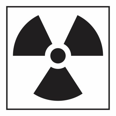 Bir izole radyasyon tehlikesi simgesinin resmi