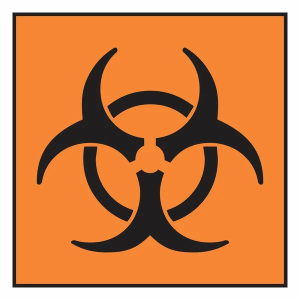 Illustrationen Isolerad Biohazard Symbol — Stock vektor