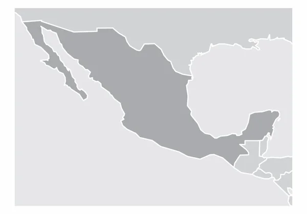 Mapa Simplificado México América Del Norte — Archivo Imágenes Vectoriales