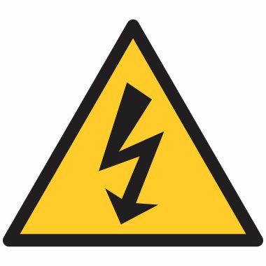 Bir yalıtılmış elektrik tehlikesi simgesinin resmi