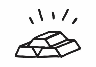 Yığılmış altın külçelerini serbest bir örnek