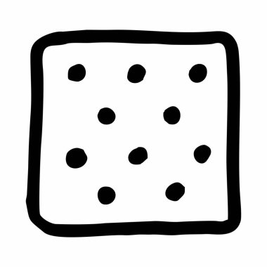 Serbest el çizimi kare tuzlu kraker