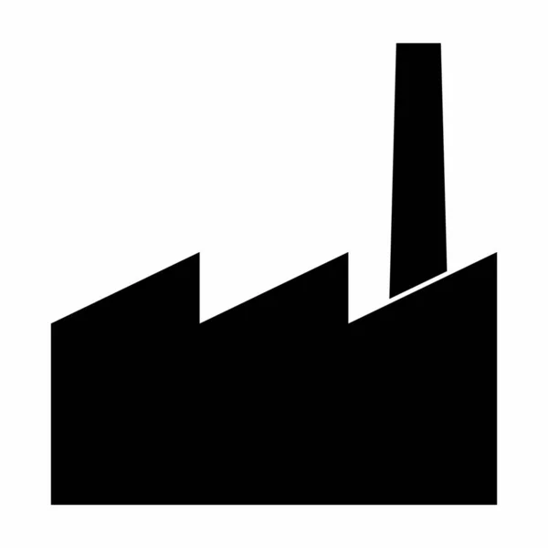 Mörka Silhuetten Fabrik Vit Bakgrund — Stock vektor