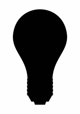 Bir lamba beyaz zemin üzerine koyu silüeti