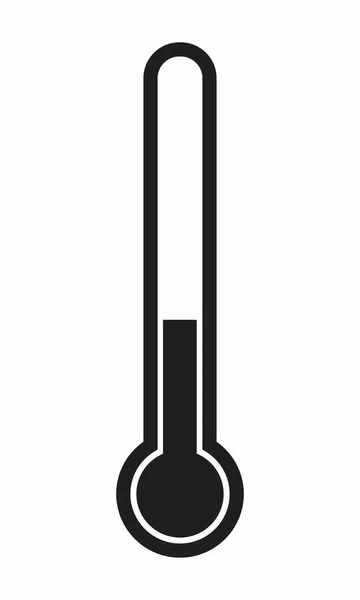 Afbeelding Van Het Pictogram Van Een Thermometer Witte Achtergrond — Stockvector