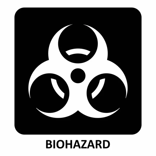 Siyah Beyaz Biohazard Sembolü Şekil — Stok Vektör