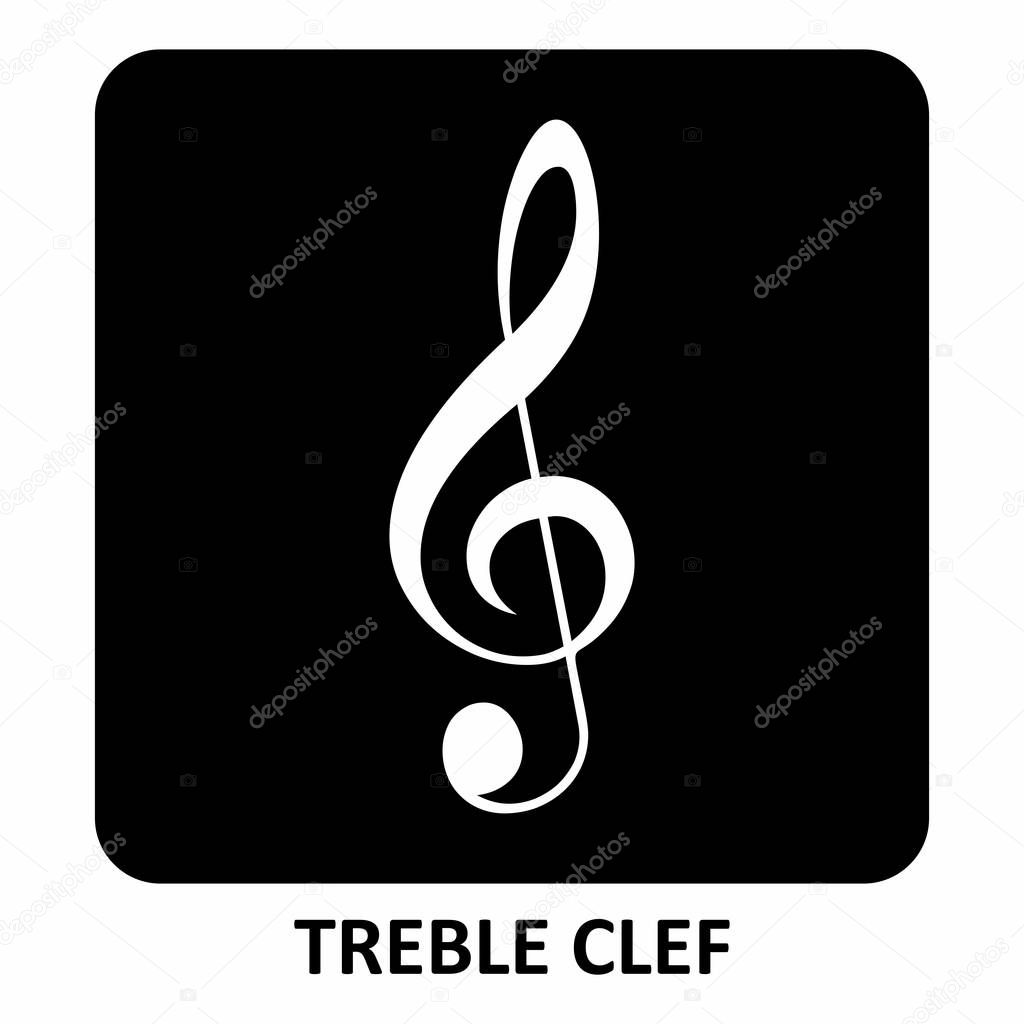 Vettoriale stockIllustrazione Della Chiave Violino Bianco Nero di ©luisrftc  #244190236, image size:1024x1024