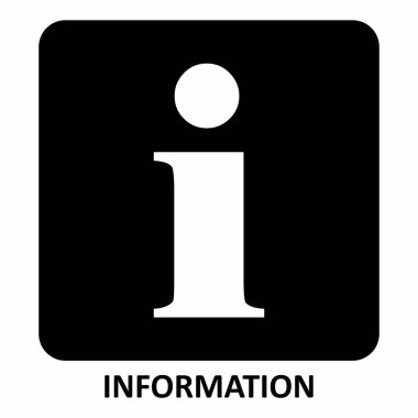 The black and white Information symbol illustration clipart