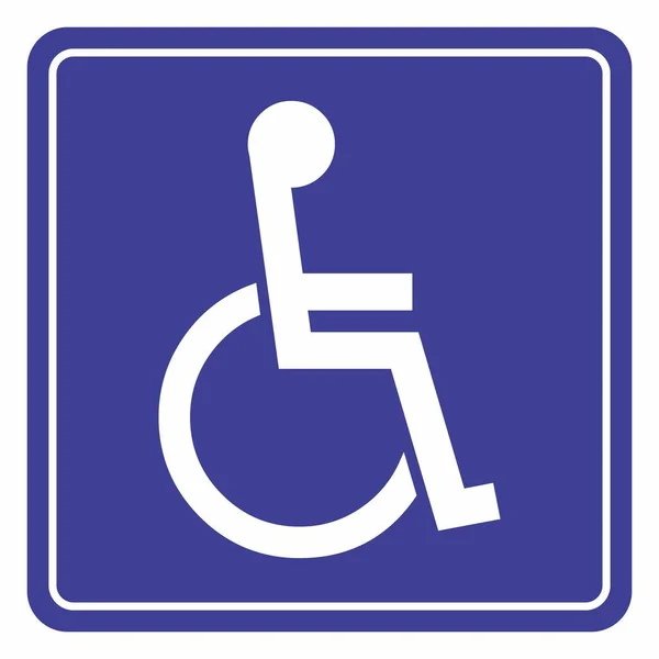 Rolstoel pictogram voor mensen met een handicap — Stockvector