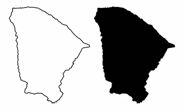 Ceara state 地图插图 — 图库矢量图片