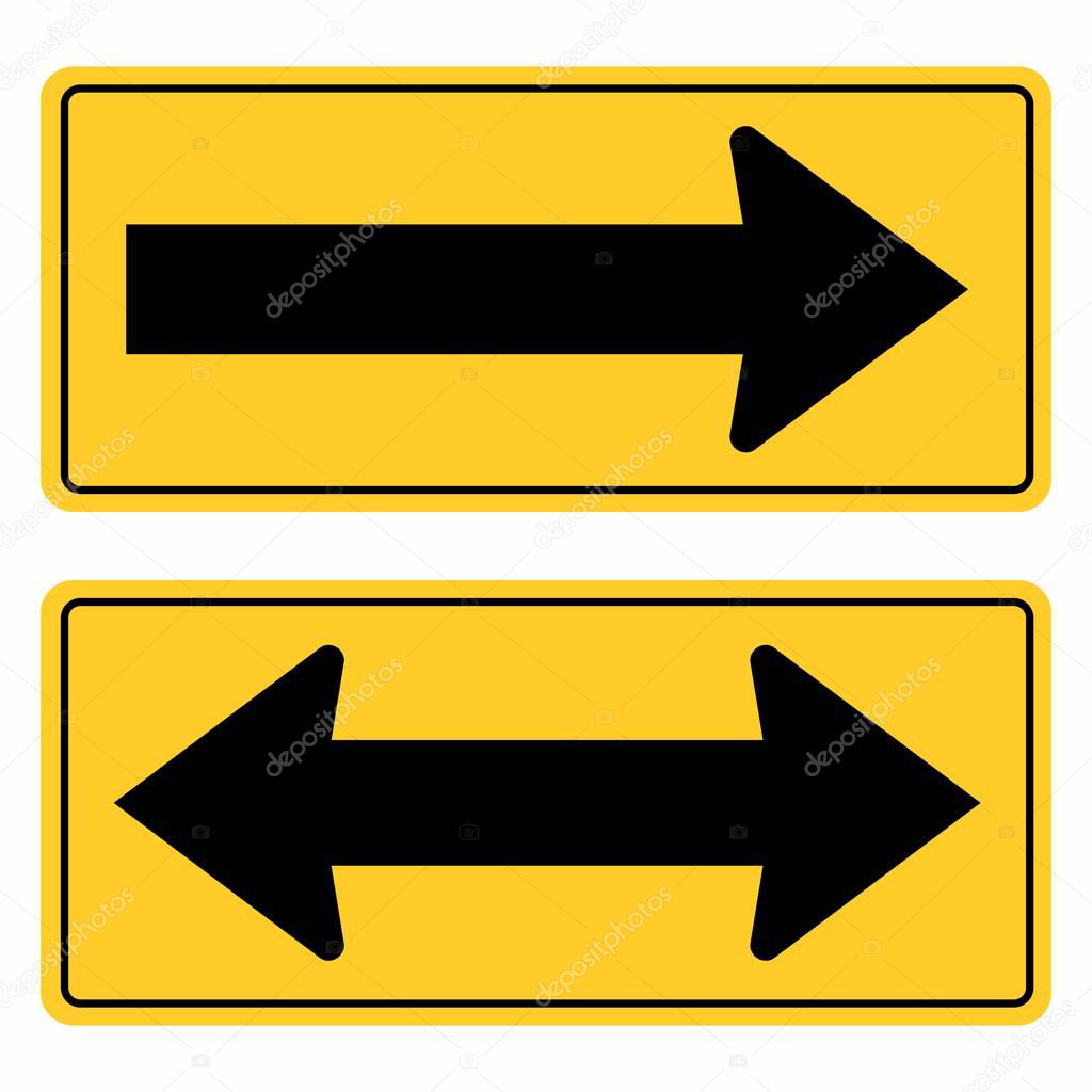 Road arrows sign