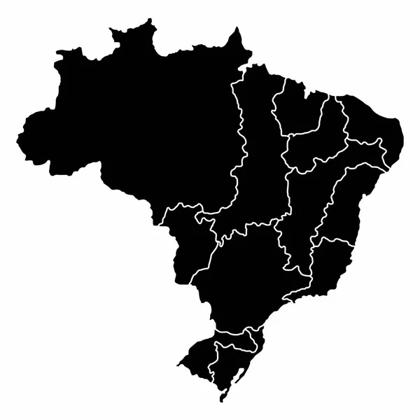 Braziliaanse hydrografische regio 's — Stockvector