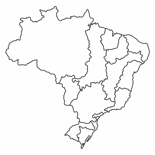 Brasilianische hydrographische Regionen — Stockvektor