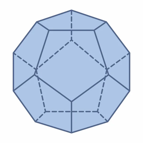 İzole dodecahedron illüstrasyon — Stok Vektör