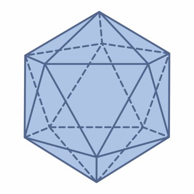 İzole icosahedron illüstrasyon