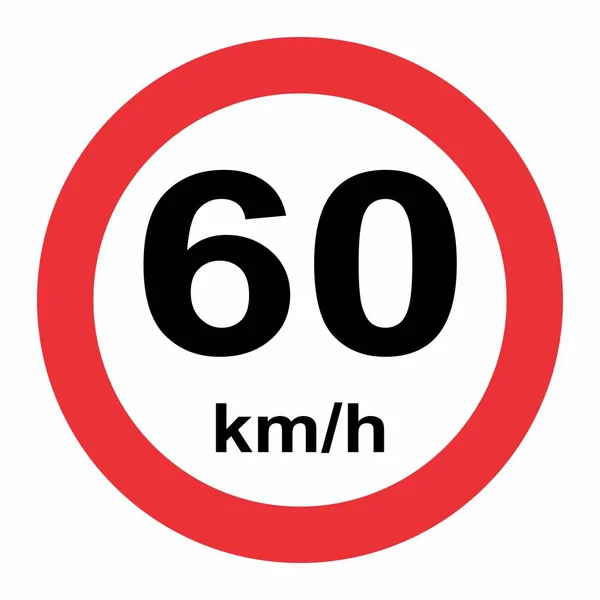 Hız sınırı trafik işareti 60