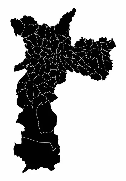 Mappa della città di San Paolo — Vettoriale Stock
