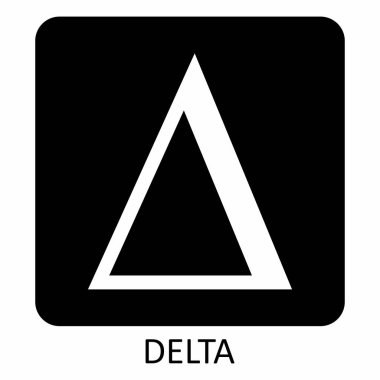 Delta işareti illüstrasyon