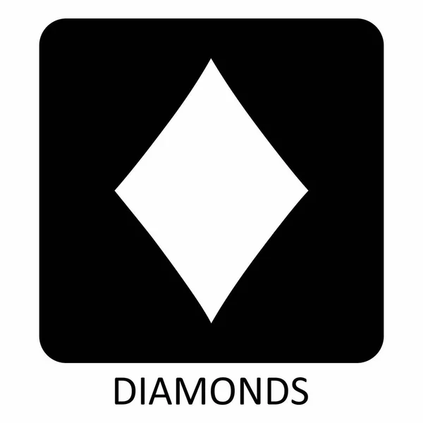 Diamantes terno ícone ilustração — Vetor de Stock