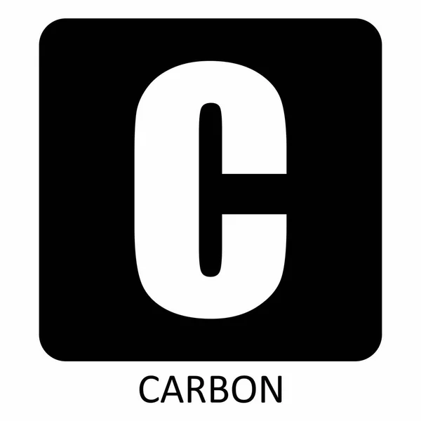 Carbon symbool illustratie — Stockvector