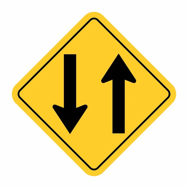 Panneau de signalisation bidirectionnel — Image vectorielle