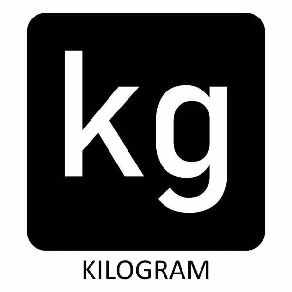 Ilustración de símbolo de kilogramo — Vector de stock