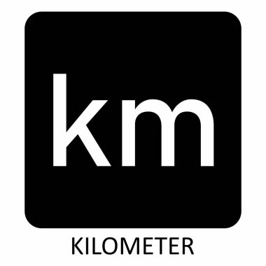 Kilometre sembolü illüstrasyonu