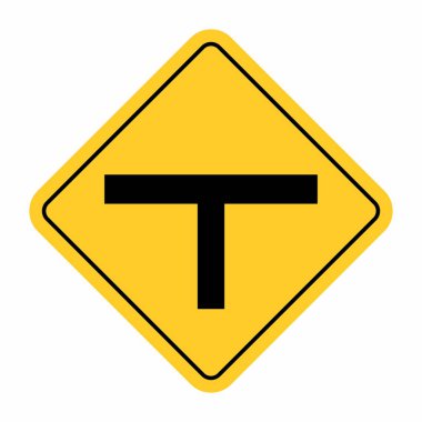 T-Junction trafik yol Işareti