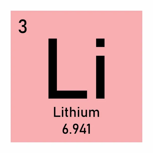 Illustrazione icona litio — Vettoriale Stock