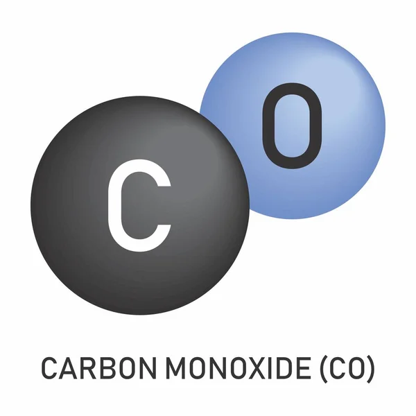 Carbon monoxide molecular formula — Stock Vector