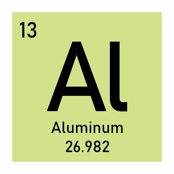 Химический элемент алюминия — стоковый вектор