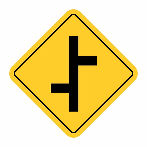 Skrzyżowanie drogowe znak drogowy — Wektor stockowy