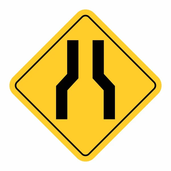 Вузький дорожній знак — стоковий вектор