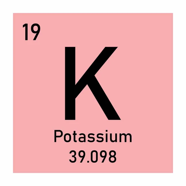 Illustrazione dell'icona dell'elemento potassio — Vettoriale Stock