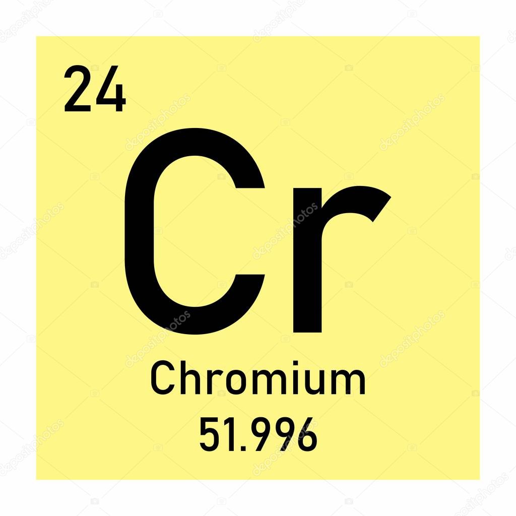 Chromium element icon illustration